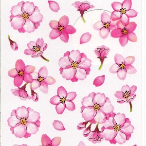 Sakura Aufkleber - Blumen Aufkleber - Klare Aufkleber