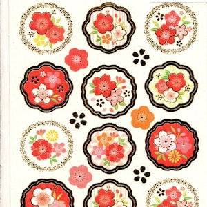 Pflaumen Aufkleber - Sakura Aufkleber - Blumen Aufkleber - Papier Aufkleber