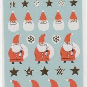 Weihnachtsaufkleber - Santa Aufkleber - Gold Trim - Mind Wave Aufkleber