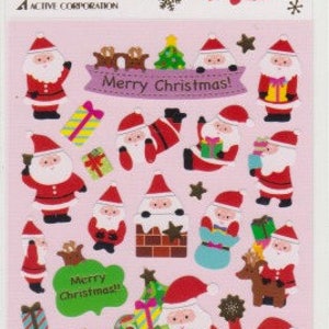 Weihnachtsaufkleber - Nikolaus-Aufkleber - Goldrand