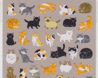 Cat Stickers - Neko Stickers - Japanese Stickers - Mind Wave Stickers - Reference A6285