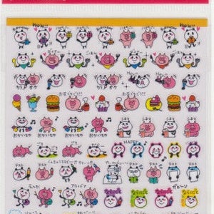 Stickers Calendrier - Stickers Panda - Stickers Cochon - Référence TH10972-73