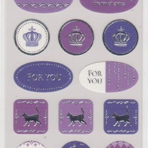 Stickers chats - Stickers lune, couronne et constellation - Stickers For You