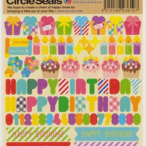 Pegatinas de regalo - Pegatinas de cumpleaños - Pegatinas de velas