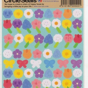 Stickers fleurs - Stickers printaniers - Sceaux ronds