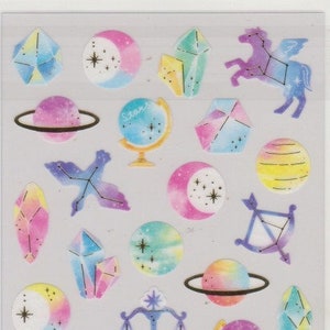Universum Aufkleber - Edelstein Aufkleber - Masking Tape Aufkleber - Cherie Couleur Aufkleber