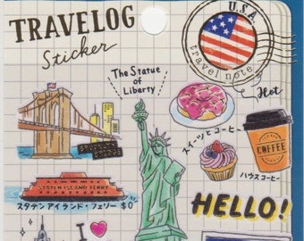 Travel Stickers - Travelog Stickers - USA Stickers - Reference #A6292-93