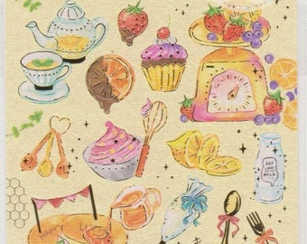 Baking Stickers - Tea Party Stickers - Fruit Stickers - Mind Wave Stickers - Reference #TH3302