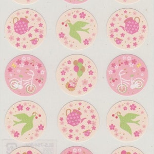 Blumen-Aufkleber - Tauben-Aufkleber - Stempel