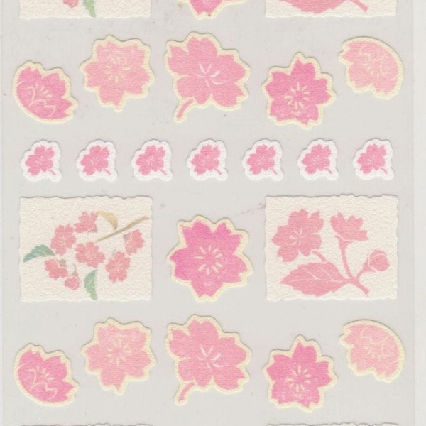 Cherry Blossom Stickers - Japanese Paper Stickers - Hallmark - Reference M11392-96