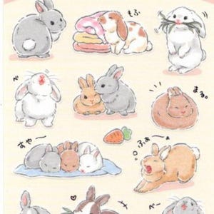 Kaninchen Aufkleber - Papiersticker