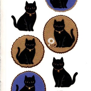 Schwarze Katze Aufkleber