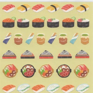 Pegatinas de sushi - Pegatinas de comida japonesa