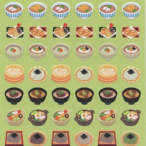 Pegatinas de udon, pegatinas de soba y pegatinas de comida japonesa