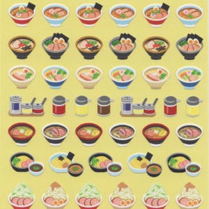 Pegatinas de ramen - Pegatinas de comida japonesa
