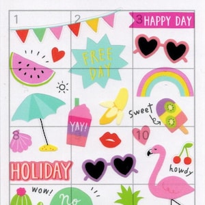 Pegatinas de vacaciones - Pegatinas de horarios - Pegatinas extraíbles