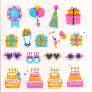 Pegatinas para fiestas - Pegatinas de cinta adhesiva - Yuru Maste