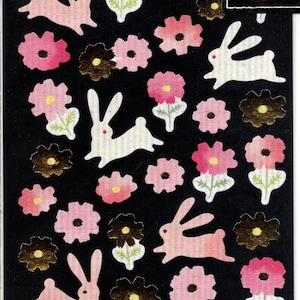 Kirschblüten-Sticker - Sakura-Sticker - Hase-Sticker - Papiersticker