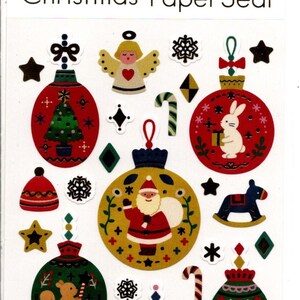 Pegatinas navideñas - Pegatinas de Papá Noel - Adorno dorado