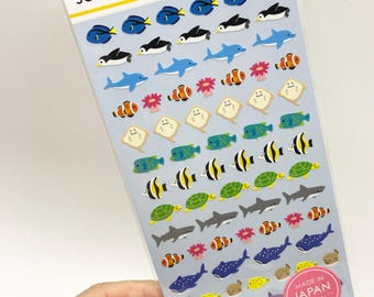Ocean Animal Stickers - Dolphin Stickers - Japanese Stickers