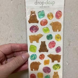 Stickers ours - Stickers goutte - Stickers en relief - Stickers vague d'esprit