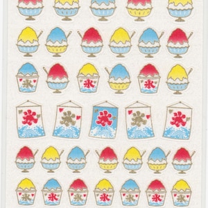 Japanese Festival Stickers - Shaved Ice Stickers - Paper Stickers