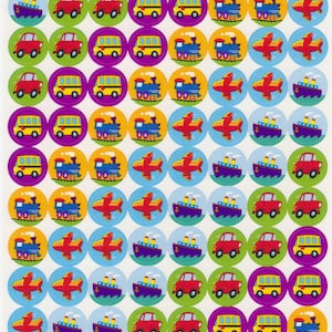 Transport Stickers - Züge, Busse, Flugzeuge, Boote, Autos