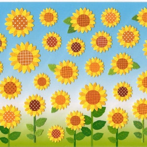 Pegatinas de girasoles - Pegatinas de verano - Pegatinas de ondas mentales