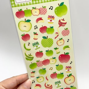 Apple Stickers - Clear Stickers - Japanese Stickers