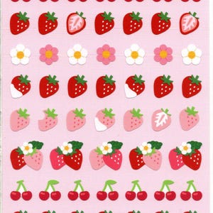 Stickers fraises - Stickers cerises - Stickers japonais