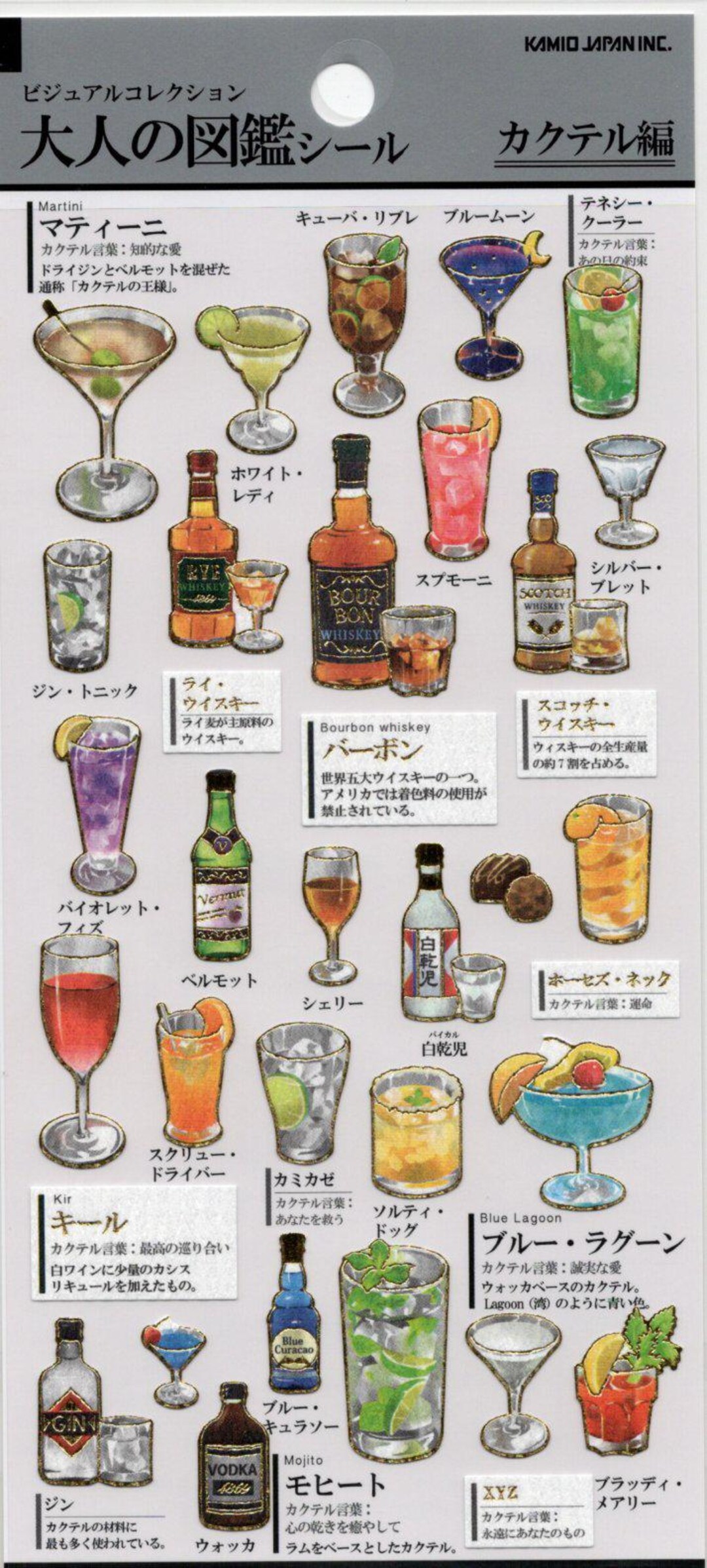 Cocktail Stickers - Drink Stickers - Paper Stickers - Kamio Stickers ...