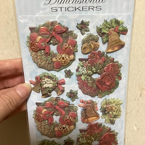 Weihnachtsaufkleber - 3D-Kranzaufkleber