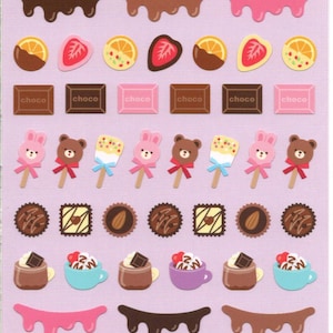 Süßigkeiten-Aufkleber - Schokoladen-Aufkleber - Kuchen-Aufkleber - Japanische Aufkleber