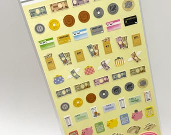 Japanese Money Stickers - Finance Stickers