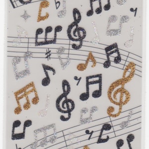 Pegatinas de música - Pegatinas de notas musicales - Pegatinas de purpurina - Pegatinas de ondas mentales