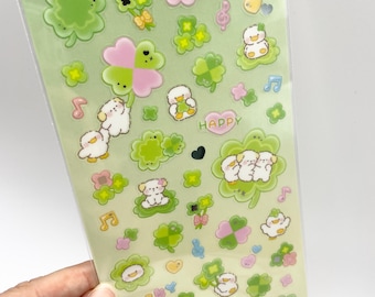 Clover Stickers - Animal Stickers - Clear Stickers