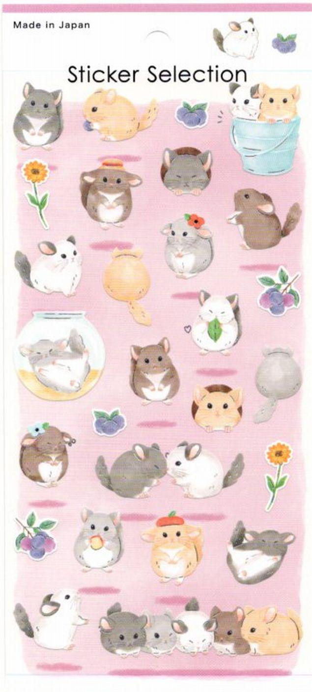 Chinchilla Stickers - Japanese Paper Stickers - Etsy