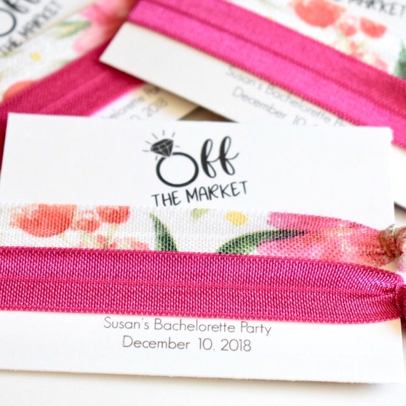 Off The Market Hair Ties Custom Hair Ties Custom Party Etsy