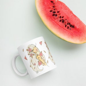 Flower Child coffee mug, chic coffee mug, 11 Oz Fashion Illustration coffee mug, chic ceramic mug, mug for her image 9