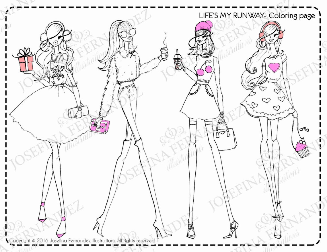 Printable Coloring Page life's My Runway - Etsy