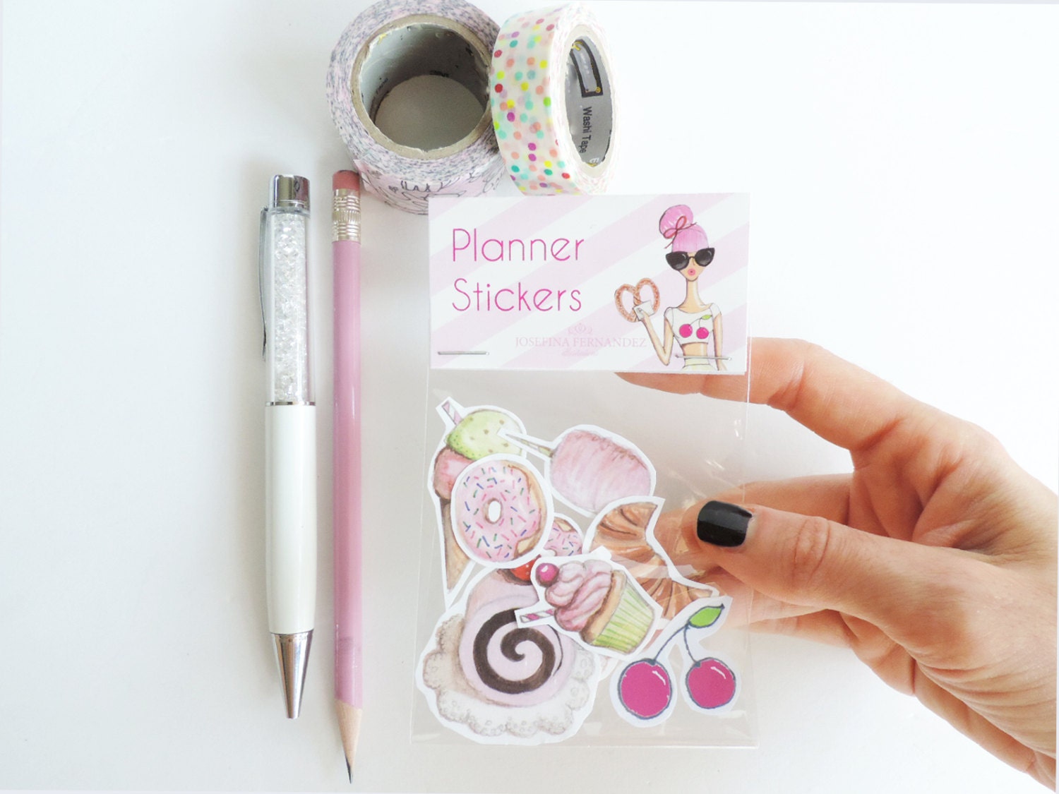Set of 10 planner stickers cute planner stickers kawaii | Etsy
