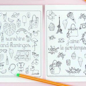 Two 5x7 Printable Coloring Pages,planner Coloring Pages,printable ...