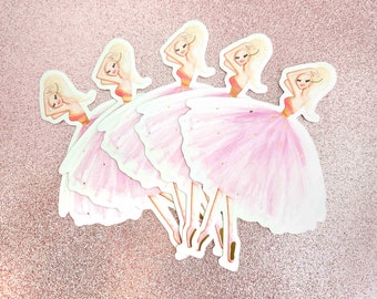 Ballerina sticker,rose gold vinyl stickers,rose gold,laptop sticker,gold sticker,rose gold decal,planner sticker,ipad sticker,rose gold pink