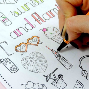 Two 5x7 Printable Coloring Pages,planner Coloring Pages,printable ...