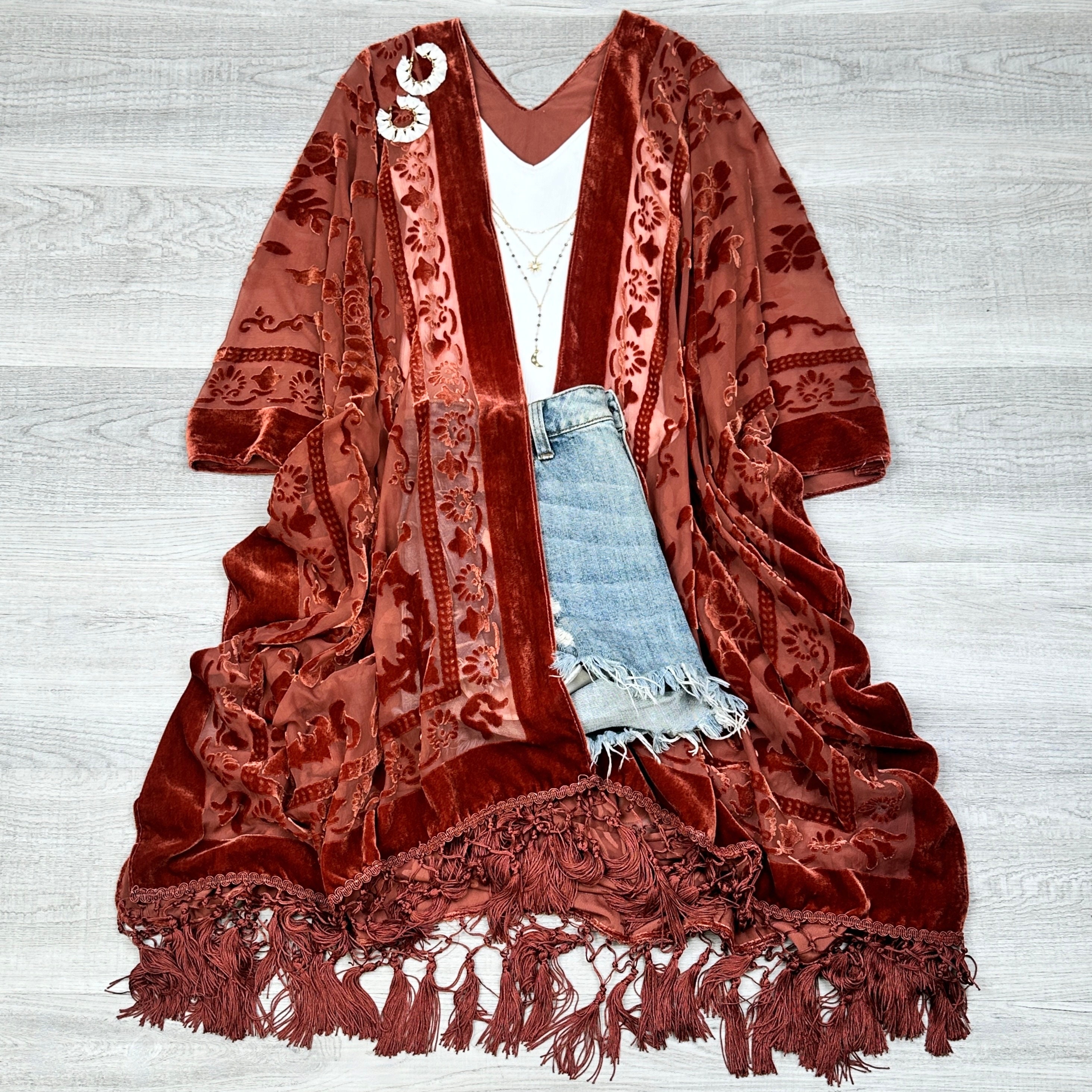 Velvet Kimono Dress - Etsy