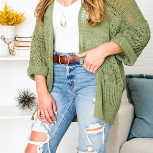 Knit Netted Cardigan