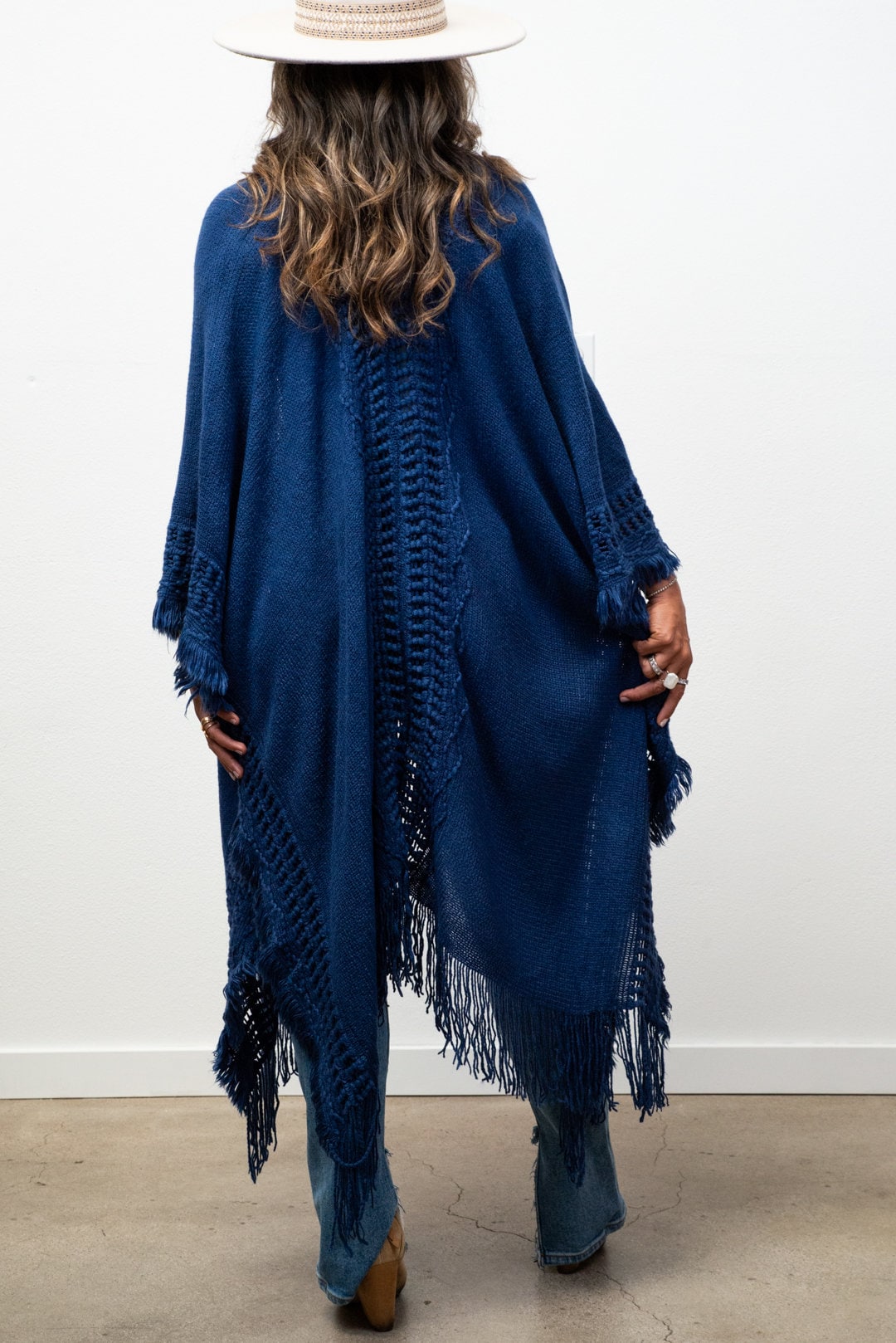 Kayla Cozy Bohemian Ruana Long Sleeve Longer Sleeve Cardigan Kimono ...