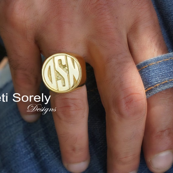 18K Gold Black Signet Ring, Large Signet Ring, Onyx Signet Ring | eBay