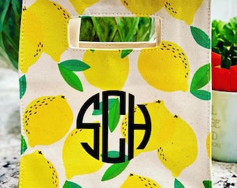 Personalized Canvas Lunch Tote