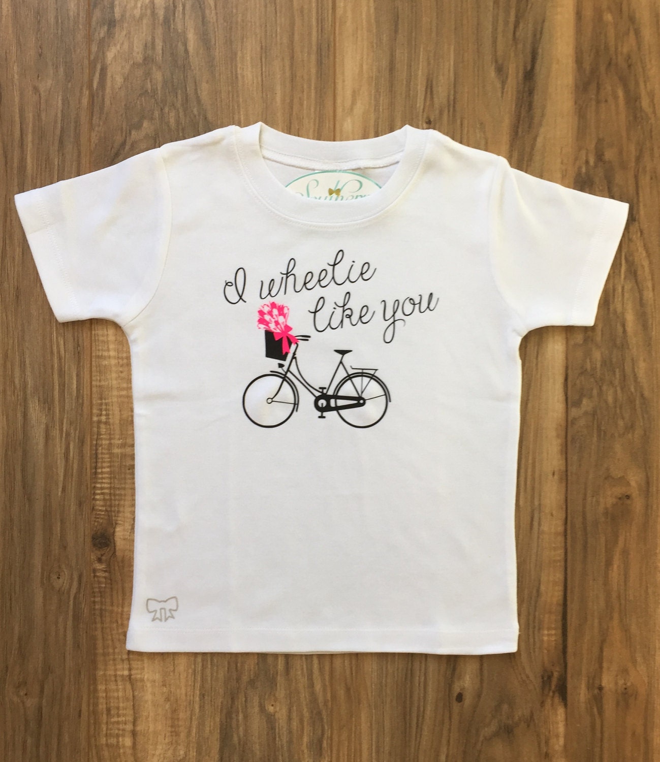 Girls Bicycle Valentine's Day Tee | Etsy